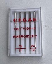 Organ Embroidery Naalden 75/11 - 90/14 5 stuks