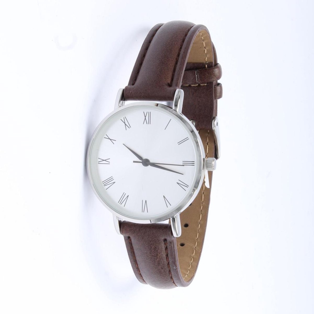 Moederdagactie! Brigada - dames horloge - bruine horloge band - lederen horlogeband - quartz uurwerk