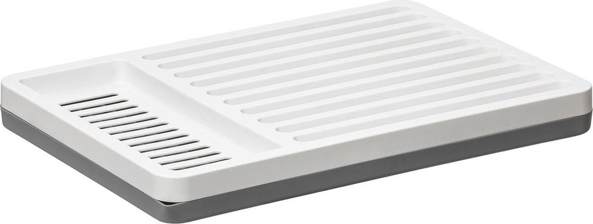 Goedkoopste Plast Team Montreal Afdruiprekken, bestekbak, afdruiprek, lekbak, wit / grijs