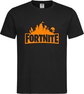 Zwart T shirt met Oranje "Fortnite Battle Royal" print size XL