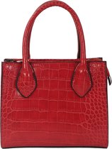 Mini-hand/crossbodytasje croco Flora & Co rood