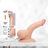 Realistische dildo – 15 cm -KingCock - met zuignap - anale dildo – vaginale dildo – Beige – met testikels - natuurlijk