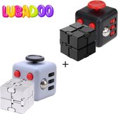 Lubadoo® - 2 + 2 Friemelkubus + Infinity Cube Bundel - Fidget Toys - Figet Toys - Fidet Toys - Tangle - Monkey Strings - Globble Ball - Wacky Track - Pakket