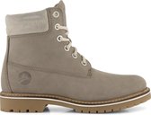 Travelin' Ljosland Nubuck Dames - Halfhoge leren veterschoen - Sneaker - Beige Leer - Maat 39