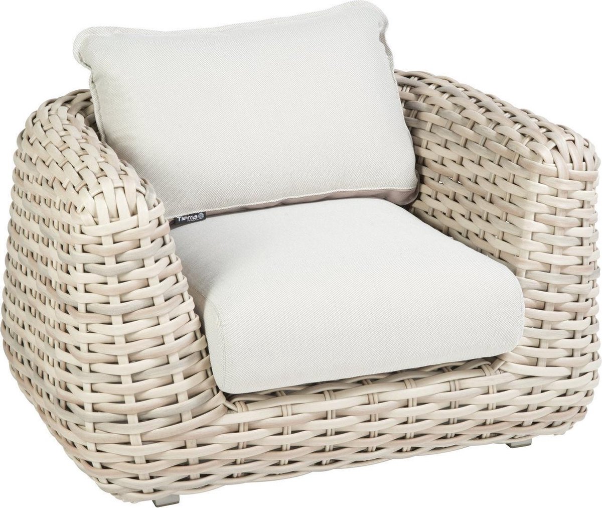 Tierra Outdoor Loungestoel Wakkanda Aluminium en XXL Wicker Beige