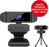 Webbie Webcam Voor PC- Webcam Met Microfoon - Webcams – Thuiswerken - Full HD 1080P Voor Helder Beeld en Geluid – Geschikt voor Windows en Mac - Inclusief Gratis Tripod