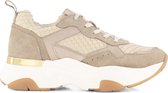 NoGRZ C.Rainaldi - Leren Dames Dad sneakers - Veterschoenen - Taupe Leer - Maat 40