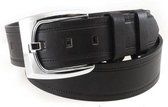Brede leren riem zwart - Alpelle 48 - 110 cm