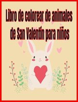 Libro de colorear de animales de San Valentín para niños