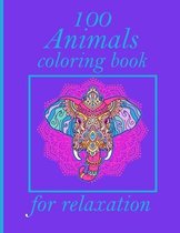 100 Animals coloring book for relaxation