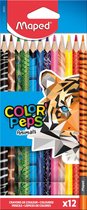 COLOR'PEPS ANIMALS kleurpotlood - in ophangdoos x 12