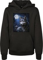 Urban Classics Kinder hoodie/trui -Kids 110- Wolf Zwart