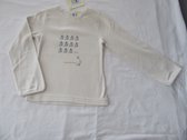 petit bateau , meisje, t-shirt lange mouw , creme , zeemeermin , 6 jaar 114