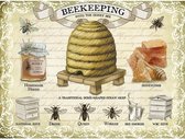 Metalen Wandbord Beekeeping  Bij - 20 x 30 cm