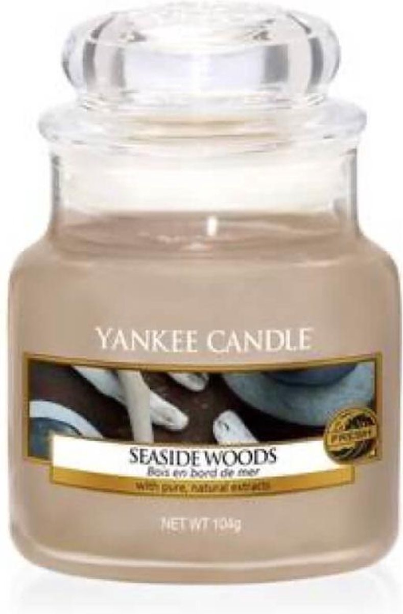 Nachtvlek Gezichtsveld Blij Yankee Candle Small Jar Geurkaars - Seaside Woods | bol.com