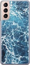 Leuke Telefoonhoesjes - Hoesje geschikt voor Samsung Galaxy S21 - Oceaan - Soft case - TPU - Natuur - Blauw