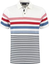 Chris Cayne - Polo - Gestreept - Heren - Poloshirt - Wit - Maat XL
