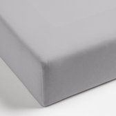 Mistral Home - Hoeslaken - 100% katoen flanel - 90x200x30 cm - Elastiek rondom - Licht grijs
