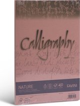 NATURE Ecologisch Upcycle papier met 15 % gemalen noten en amandelen 50 vel A4 120 g/m2 inkjet kleur Amandel bruin Calligraphy Mandorla FAVINI Recycle Upcycle rustiek perkament pap