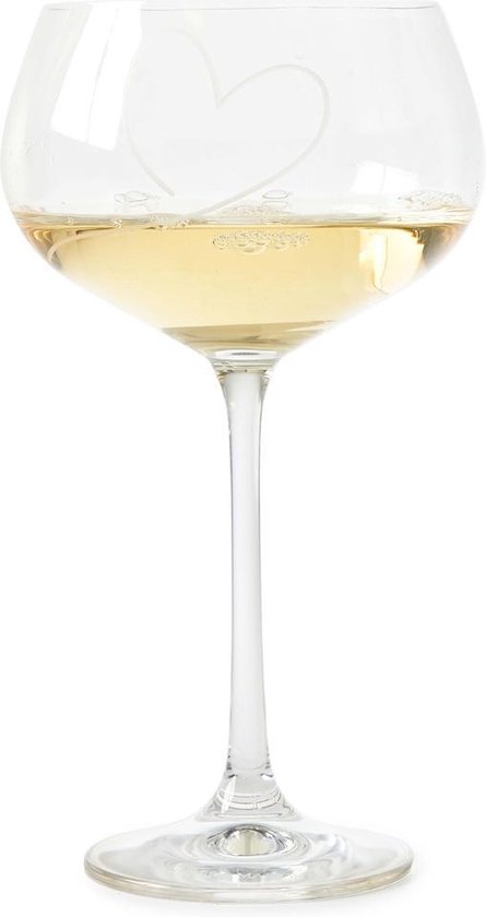 With Love White Wine Glass