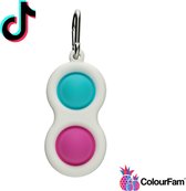ColourFam Simple Dimple Fidget | Blauw - Roze | Fidget Popper | Fidget Speelgoed | Fidget Toys Simple Dimple Tiktok | Fidget Pad