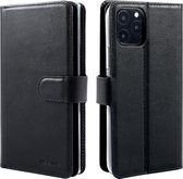 MM&A PU Lederen Double Wallet Book Case Hoesje voor Apple iPhone 11 Pro - Zwart - Portemonnee – Met Stand – Kaarthouder – Pasjes Houder – Magneet Sluiting – Bookcase