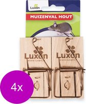 Luxan Muizenval Hout - Ongediertebestrijding - 4 x 2 stuks