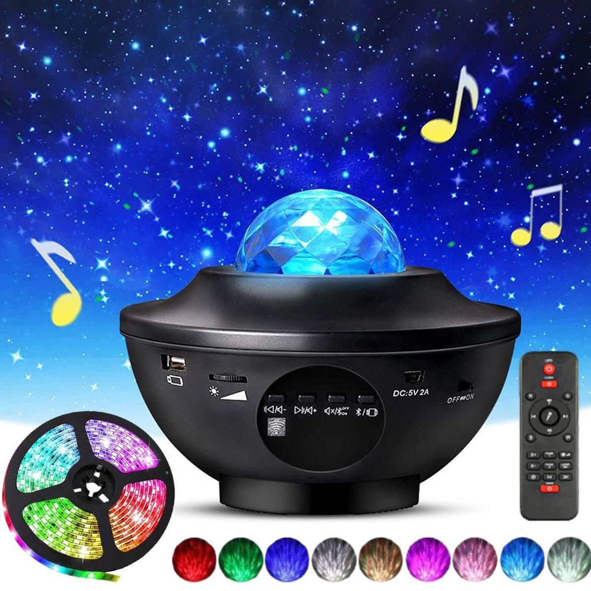 Astrobe Sterren Projector met Muziek Galaxy Projector