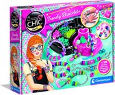Clementoni - Crazy Chic - Armband Met Kleurrijke Ringetjes, hobbypakket, armbanden maken kinderen