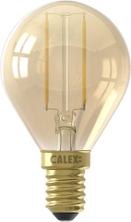 2 stuks - Calex - LED - kogellamp - 2W (15W) E14 Gold - Goud | bol.com