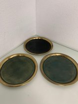 Oosterse borden - Groene kleur - Set van 3
