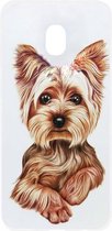 ADEL Siliconen Back Cover Softcase Hoesje Geschikt voor Samsung Galaxy J3 (2017) - Yorkshire Terrier Hond