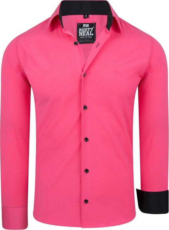 Heren overhemd pink - roze - Rusty Neal - r-44 | bol