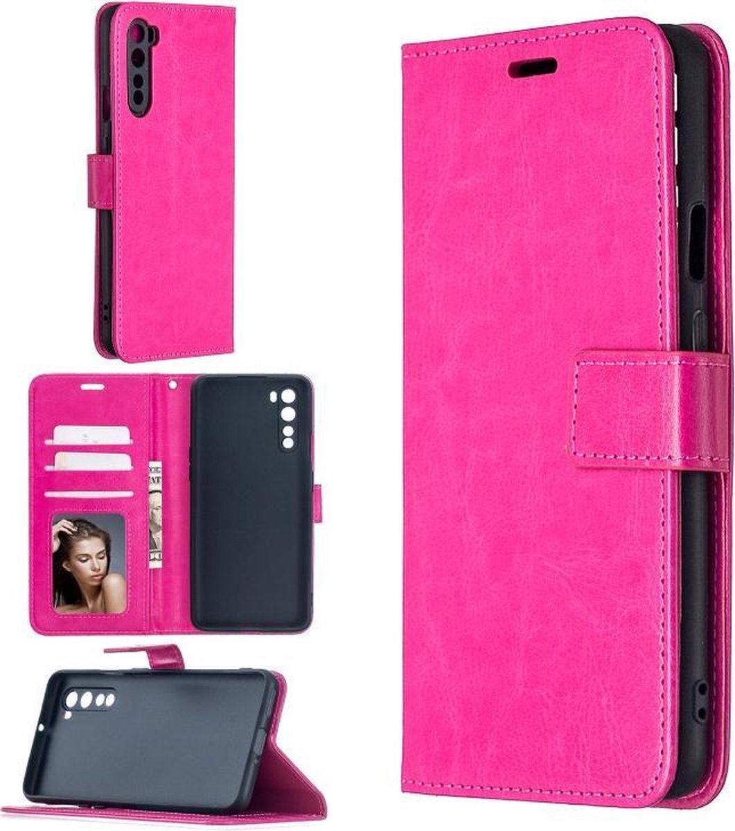Portemonnee Book Case Hoesje Geschikt voor: OnePlus Nord - roze