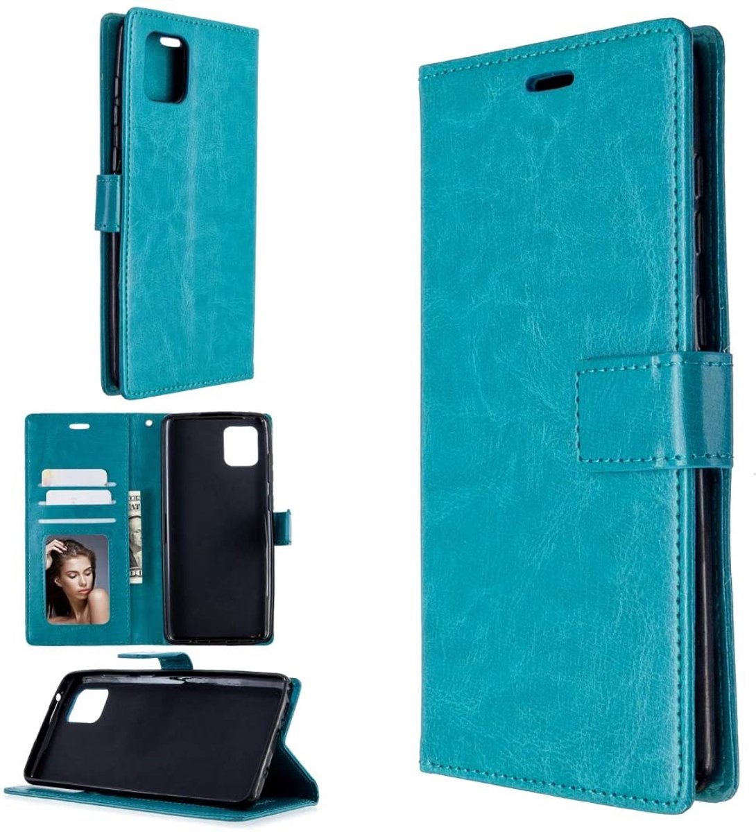 Portemonnee Book Case Hoesje Geschikt voor: Oneplus 8T - turquoise