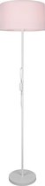 LED Vloerlamp - Torna Candimo - E27 Fitting - Rond - Mat Wit - Aluminium