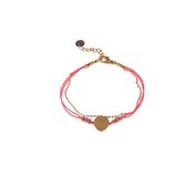 Go Dutch Label Armband Leo Kop Peach Goud B0397-1