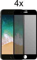 Privacy Screenprotector iPhone 7 screenprotector - Beschermglas iPhone 7 screen protector glas - Anti Spy - 4 stuks