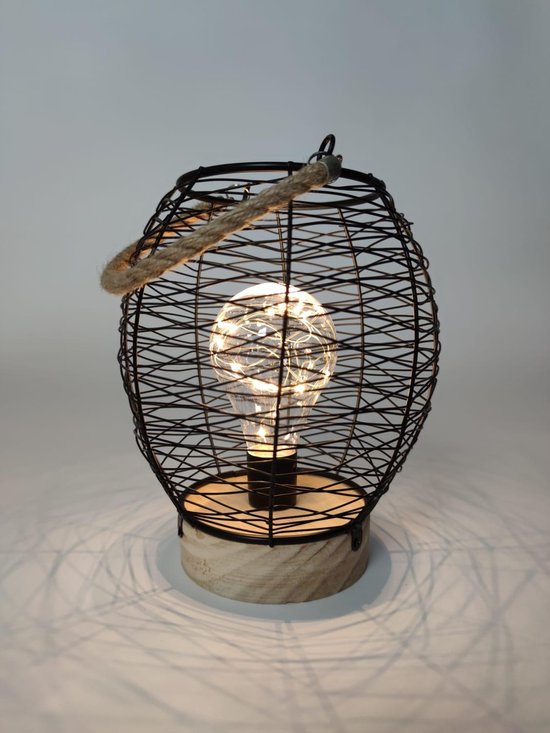 voorspelling temperen Overtreding Led lamp draad rond - Lamp - Huis - Inrichting - Industrieel - LED light -  Zwart design | bol.com