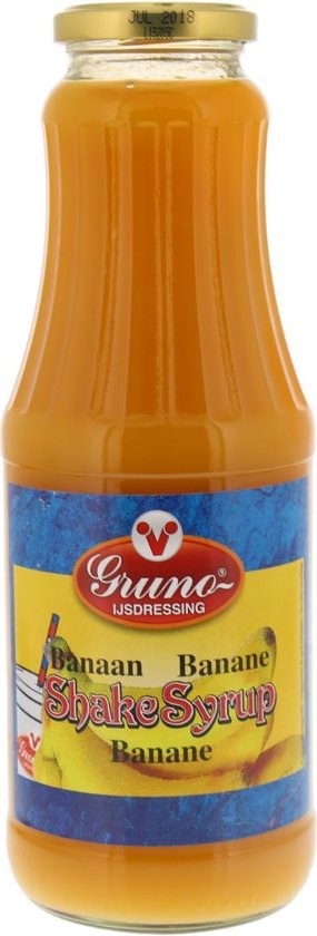 Gruno Banaan Smaak Grote Fles Shake Siroop 99cl