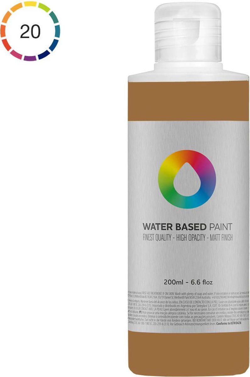 MTN Water Based Paint 200ml - Raw Sienna