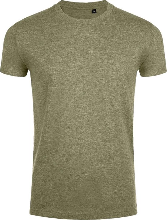 SOLS T-shirt à manches courtes Imperial Slim Fit pour hommes (Heide Khaki)