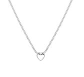 Nana Dames Ketting Collier hart 1,0 mm 36 + 3 cm-zilver 925