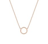 Nana Dames Ketting Rosegoud Collier rondje 1,3 mm 41 + 5 cm 1 micron-Rose Goud op zilver