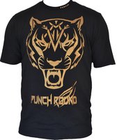 Punch Round Tiger Razor Shirt Zwart Goud Kies uw maat: L