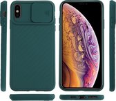 GSMNed – iPhone XS Max Groen  – hoogwaardig siliconen Case Groen – iPhone XS Max Groen – hoesje voor iPhone Groen – shockproof – camera bescherming
