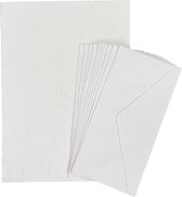 Set van 10 vel A4 handgeschept mulberry papier met klaprooszaad en 10 enveloppen