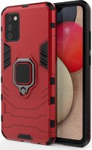 Samsung Galaxy A02s Hoesje met Kickstand Ring Houder Rood