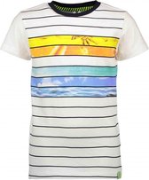 B-Nosy Jongens t-shirts & polos B-Nosy Boys ss with printed stripes Forward snow stripe 104
