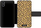 Wallet case - geschikt voor iPhone X - Luipaardprint